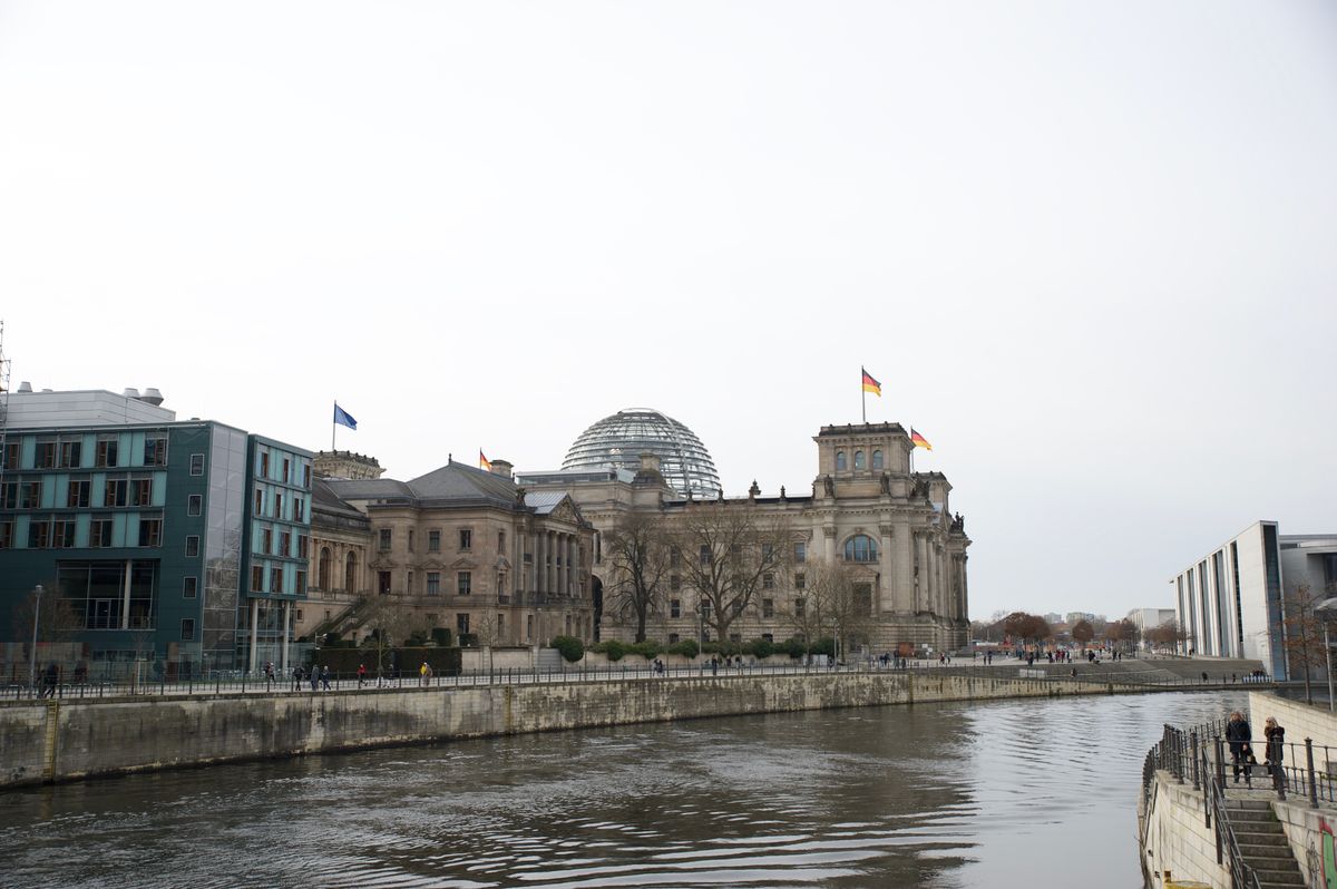 Reichstag Building in Berlin by the River